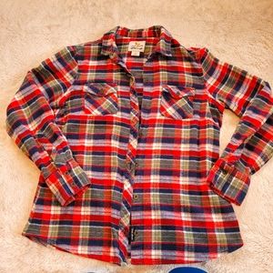 Field And Stream Women’s Plaid Flannel Button Down Top Size Medium Shirt